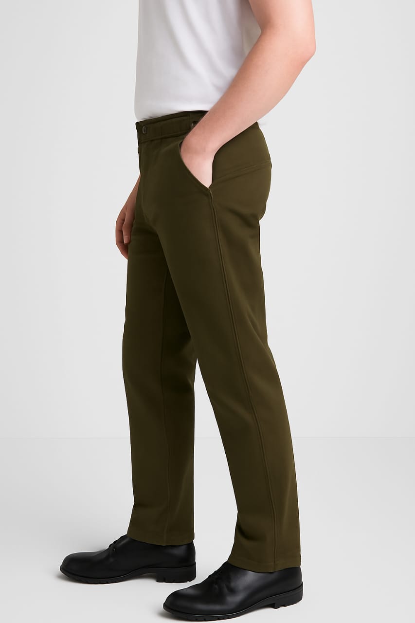 Zelig Branded Men's Slim Fit Chino Pant Green Color MCP-13
