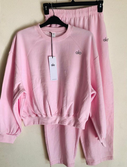 Alos Branded Essential Winter Fleece Co-Ord Set – Pink (Premium Export) WCS-20