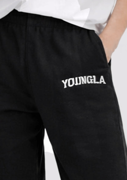Younglay Branded Unisex Wide-Leg Trouser - Black UT-29