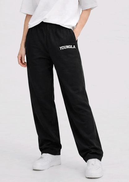 Younglay Branded Unisex Wide-Leg Trouser - Black UT-29