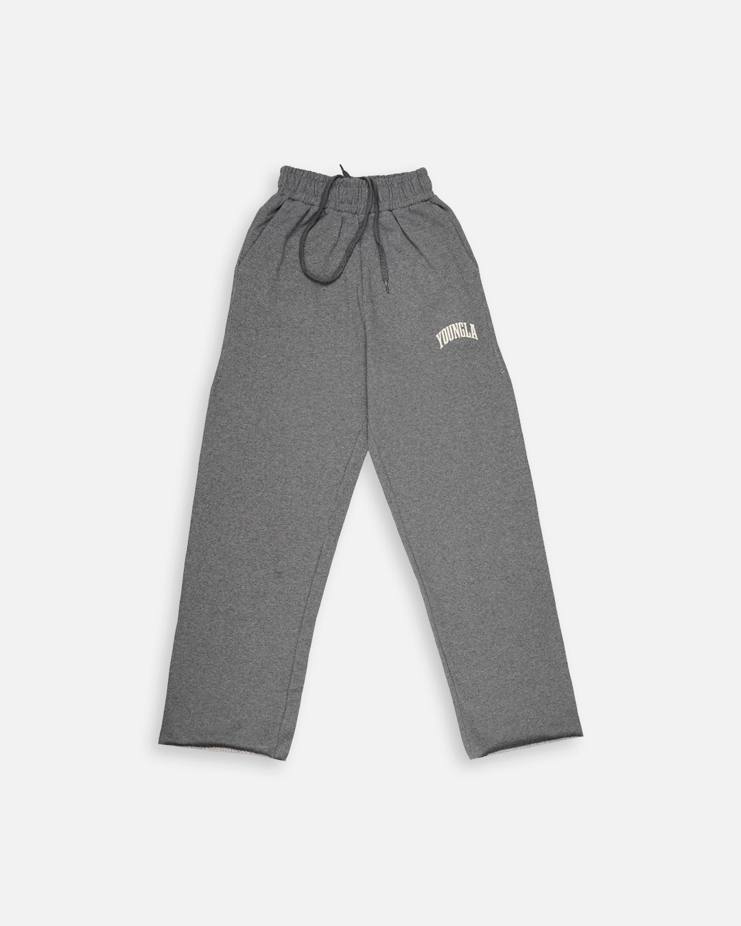 Younglay Winter Branded Unisex Fleece Wide-Leg Trousers – Grey UT-23