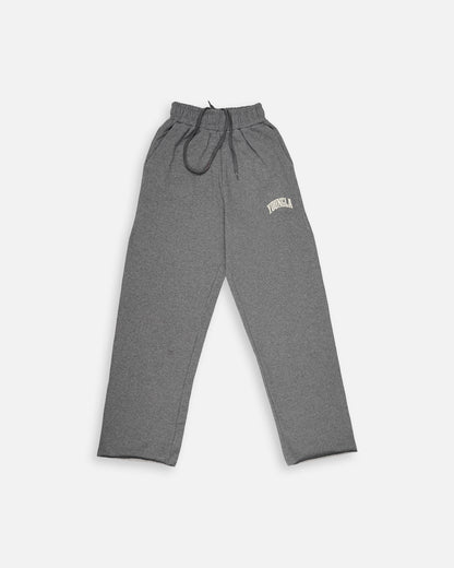 Younglay Winter Branded Unisex Fleece Wide-Leg Trousers – Grey UT-23