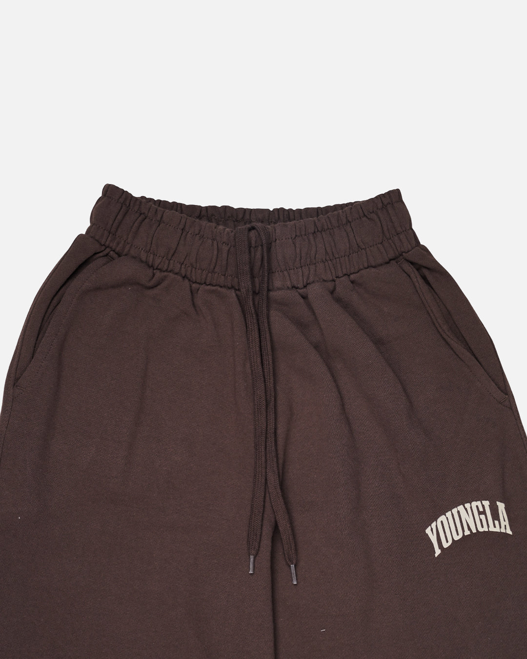 Younglay Winter Branded Unisex Fleece Wide-Leg Trousers – Mocha Brown UT-22