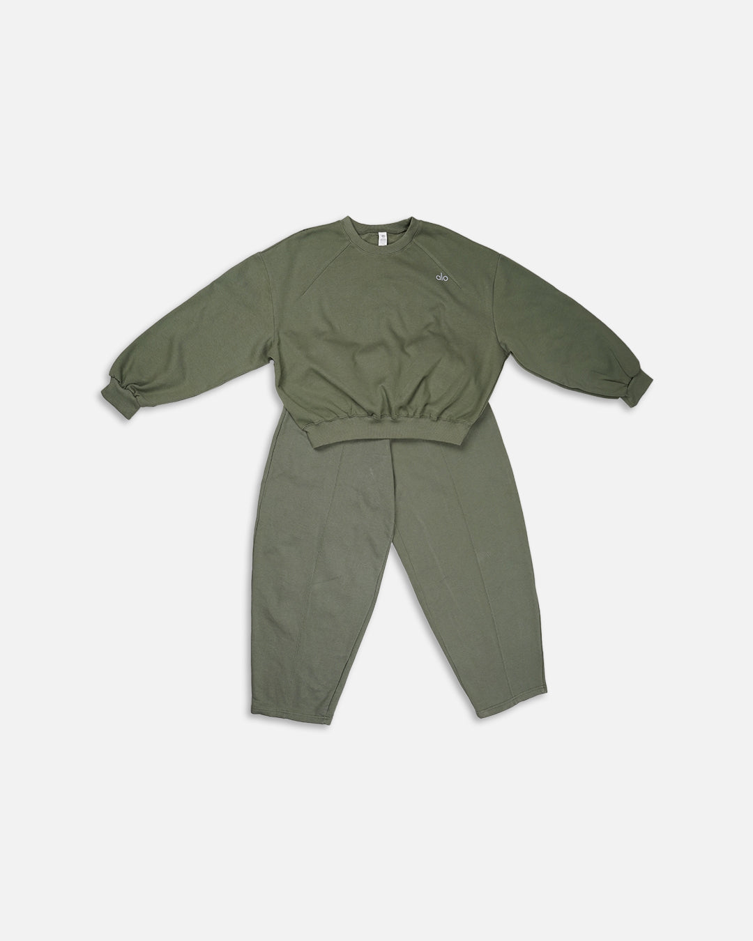 Alos Branded Essential Winter Fleece Co-Ord Set – Olive Green (Premium Export) WCS-19