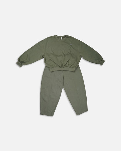 Alos Branded Essential Winter Fleece Co-Ord Set – Olive Green (Premium Export) WCS-19