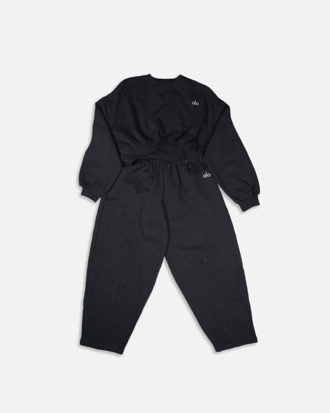 Alos Branded Essential Winter Fleece Co-Ord Set – Black (Premium Export) WCS-22