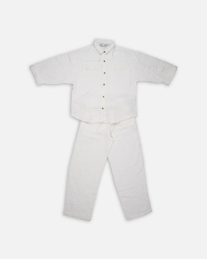 Spark Branded Women’s Premium Co-ord Set – White WCS-28