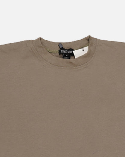 BOOH Branded Women’s Oversized Crop Top – Mocha Brown WTT-13