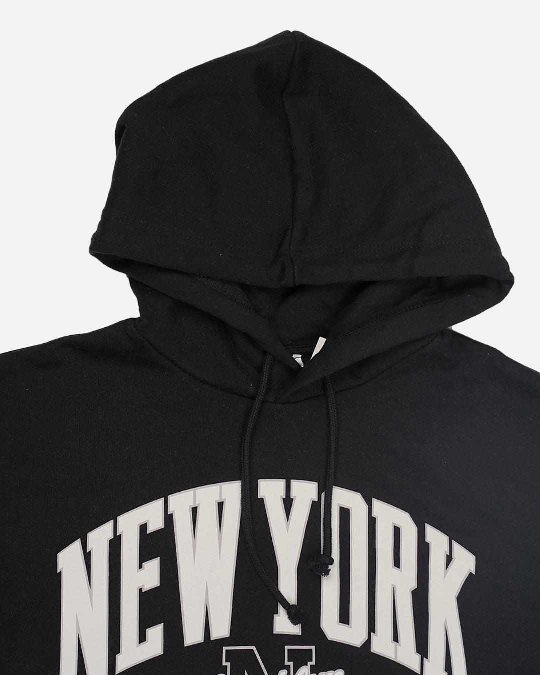 Teranovy Branded Women’s Cropped Fleece Hoodie – New York Black WHD-05