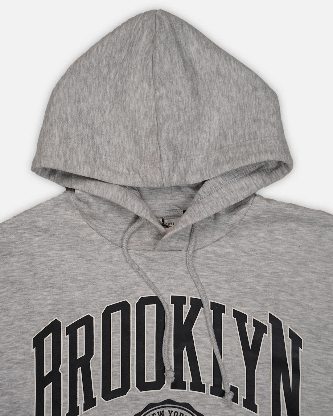 Teranovy Branded Women’s Cropped Hoodie – Light Grey WHD-03