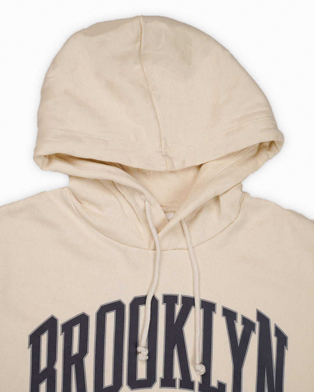 Teranovy Branded Women’s Cropped Fleece Hoodie – Beige WHD-06