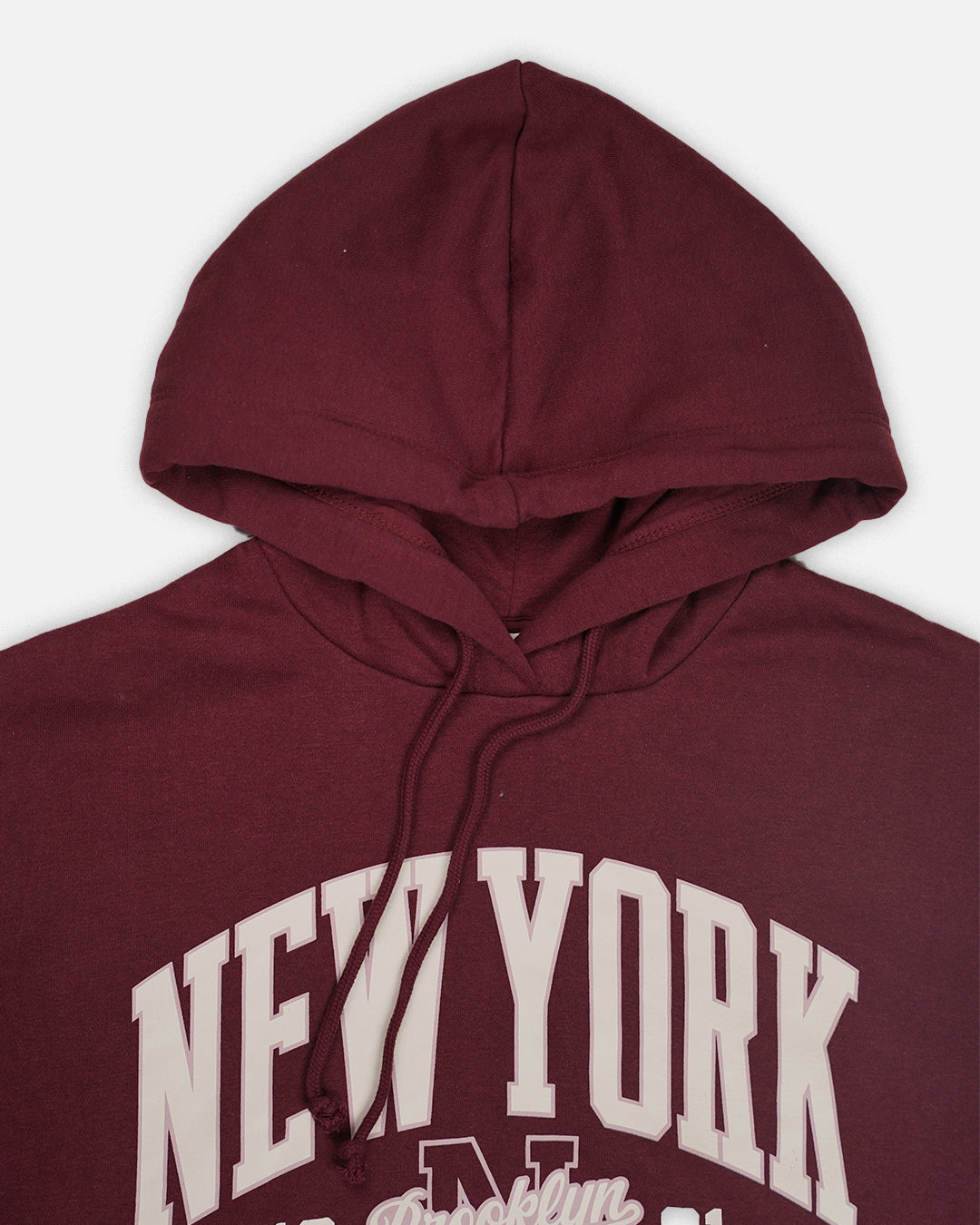 Teranovy Branded Women’s Cropped Hoodie – Maroon WHD-04
