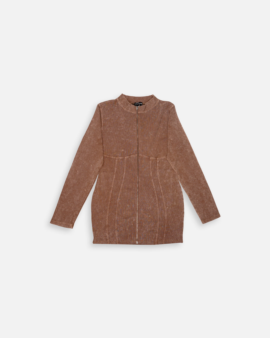 Pretty Ltl things Branded Women’s Winter Fitted Zipper Jacket – Brown WJ-05