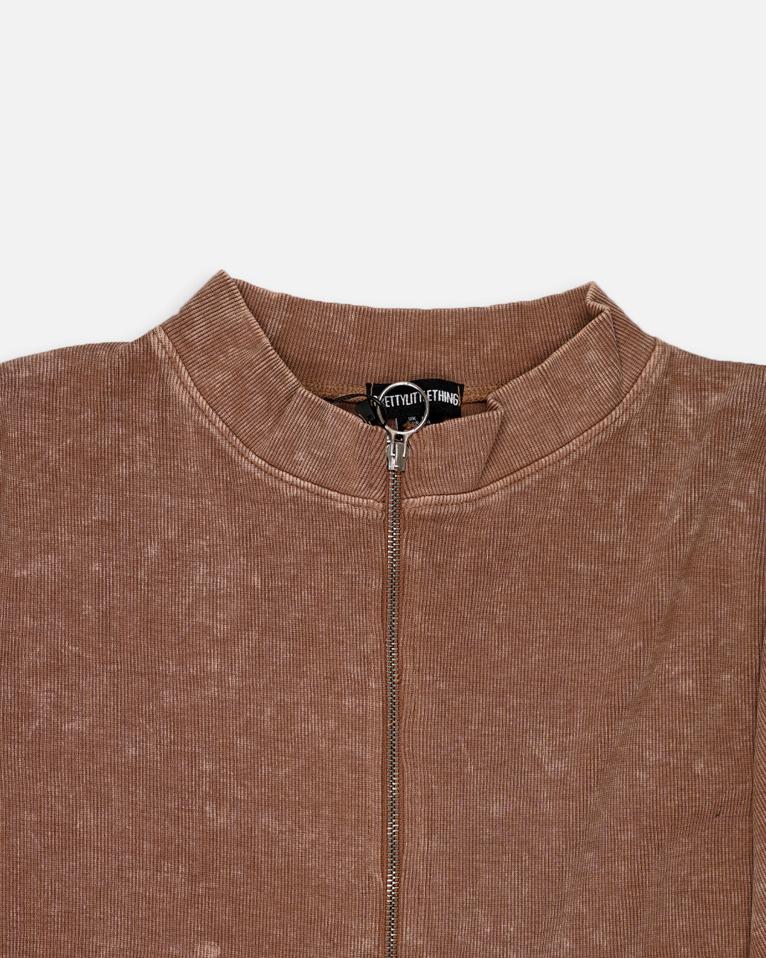 Pretty Ltl things Branded Women’s Winter Fitted Zipper Jacket – Brown WJ-05