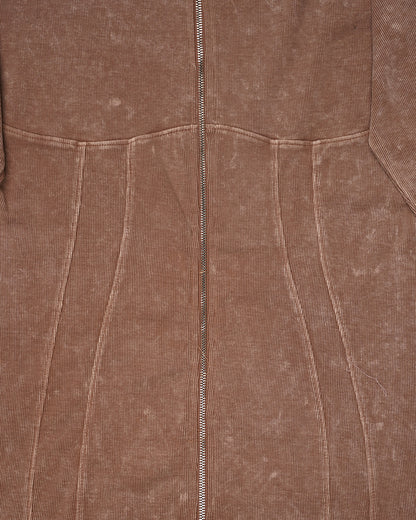 Pretty Ltl things Branded Women’s Winter Fitted Zipper Jacket – Brown WJ-05