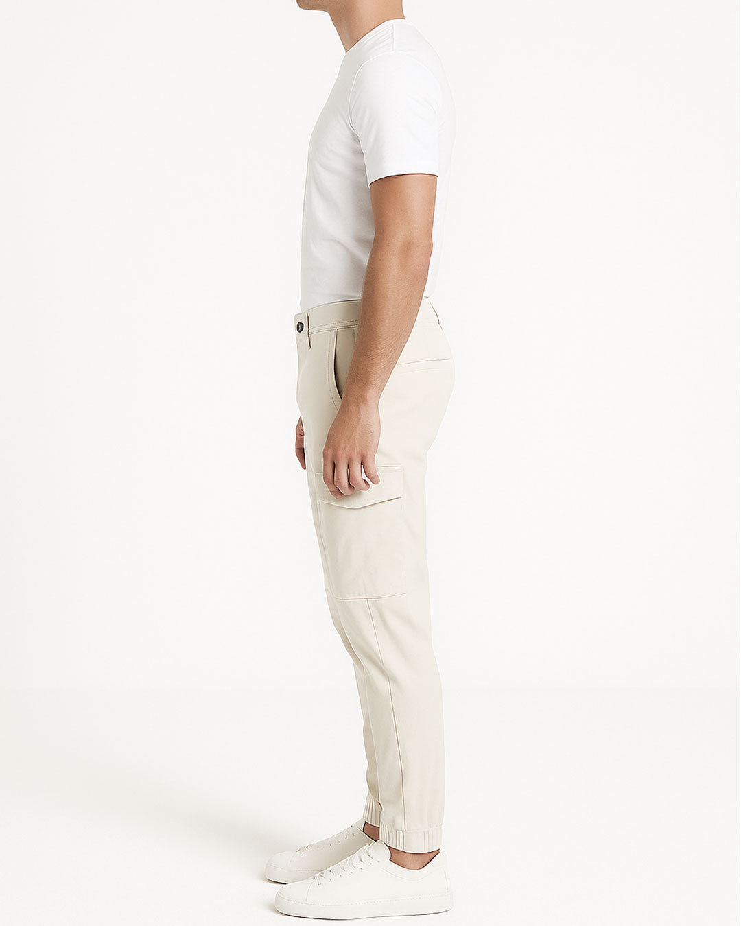 Guss Branded Men's Joger Fit Cargo White Color CFP-26
