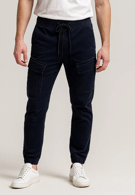 PullNBear Branded Men's Cargo Fit Pant Black Color CFP-04