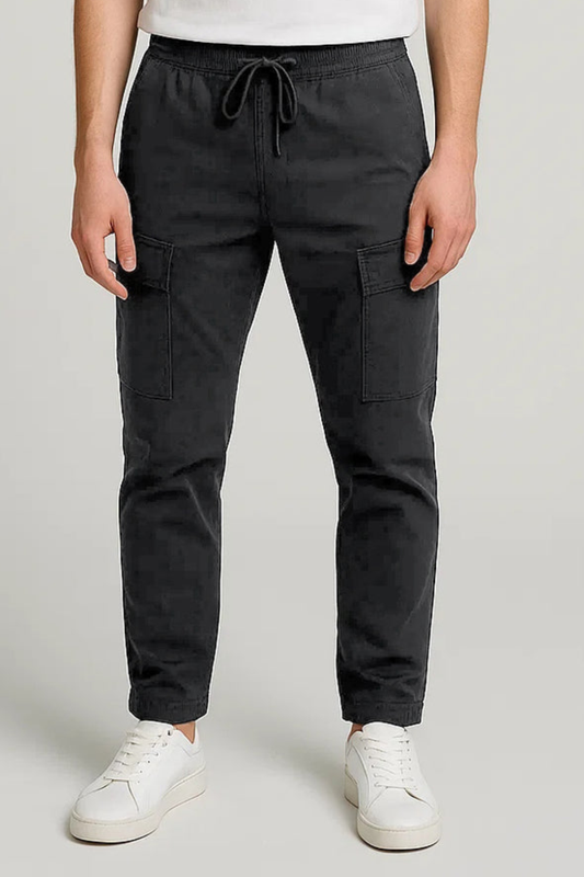 PullNBear Branded Men's Cargo Fit Pant Black Color CFP-08
