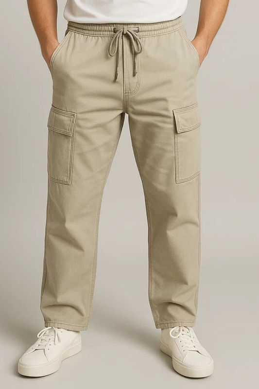 PullNBear Branded Men's Cargo Fit Pant Brown Color CFP-11