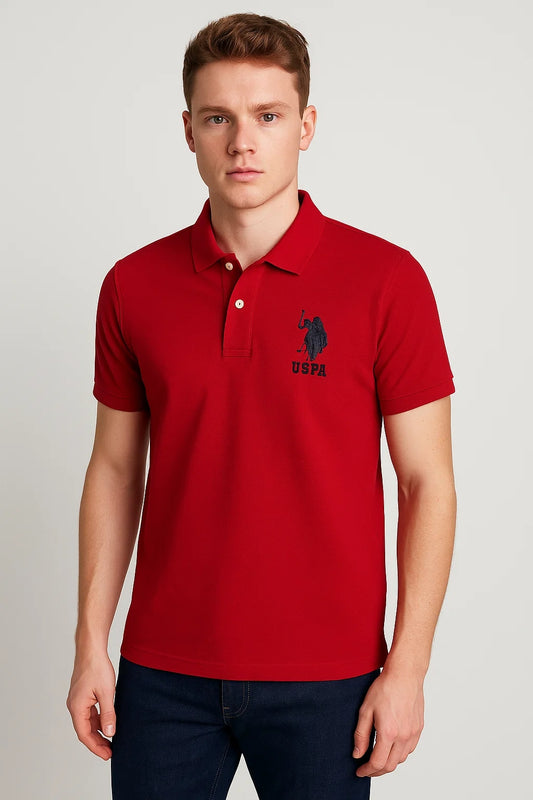 US Pollo Branded Men's Polo T-shirt Red Color MPT-12