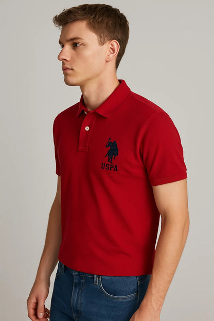 US Pollo Branded Men's Polo T-shirt Red Color MPT-12