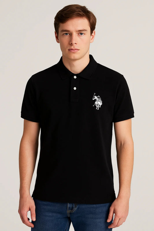 US Pollo Branded Men's Polo T-shirt Black Color MPT-23