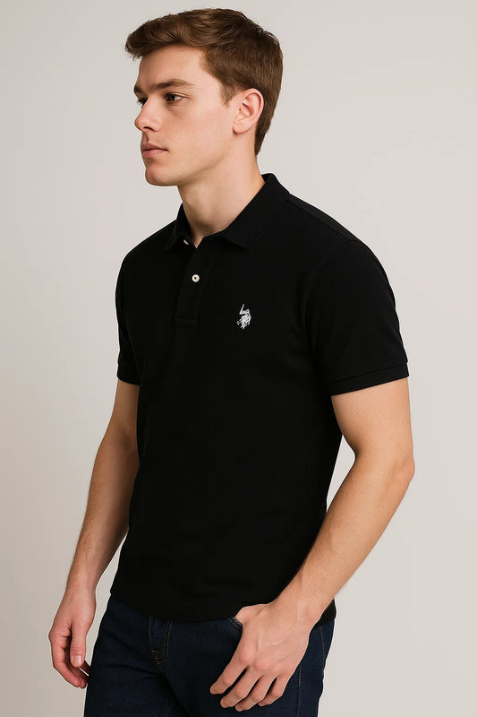 US Pollo Branded Men's Polo T-shirt Black Color MPT-22