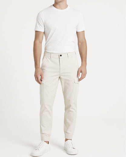Guss Branded Men's Joger Fit Cargo White Color CFP-26