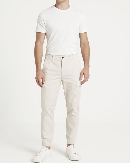 Guss Branded Men's Joger Fit Cargo White Color CFP-26