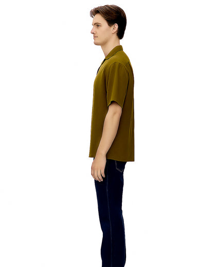 Zelig Branded Casual Textured Shirt Brown Color MCS-10