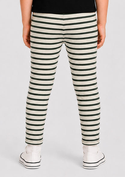 Branded Girl's Tides White Color with Dark Green stripes GTD-05