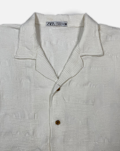 ZARRAA Branded Men's Textured Co-ord Set White Color MCS-03