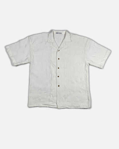 ZARRAA Branded Men's Textured Co-ord Set White Color MCS-03