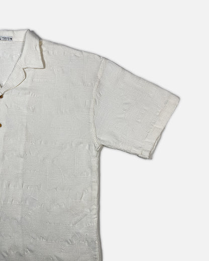 ZARRAA Branded Men's Textured Co-ord Set White Color MCS-03