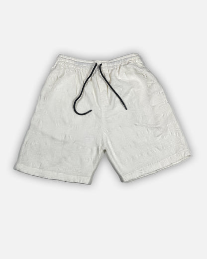 ZARRAA Branded Men's Textured Co-ord Set White Color MCS-03