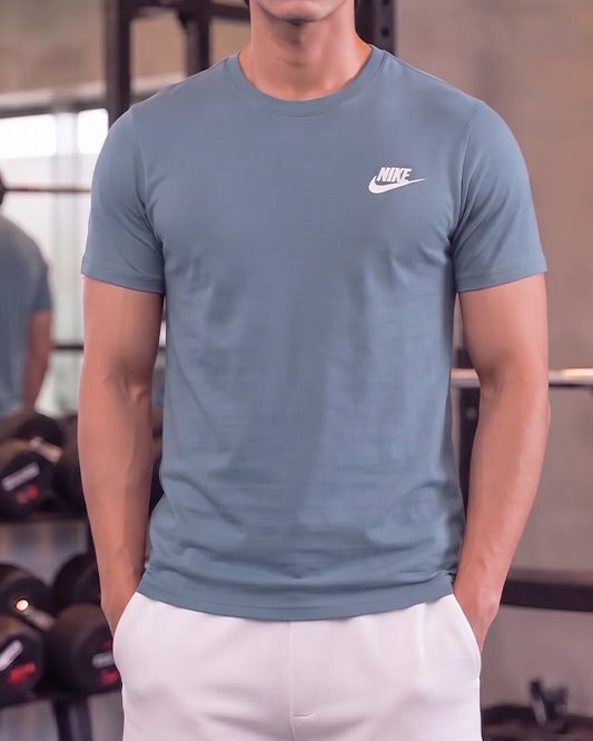Nikk Men’s Performance Crew Neck Dry Fit T-Shirt - Steel Blue MDT-25