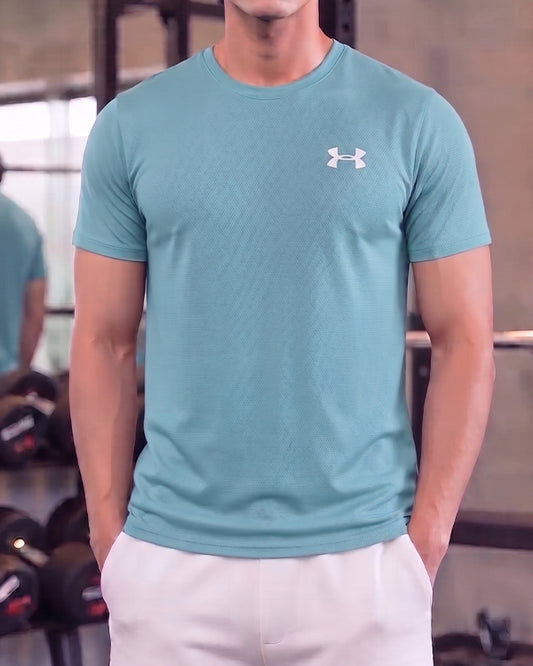 Under Armr Men’s Performance Training Dry Fit T-Shirt – Teal Green MDT-39