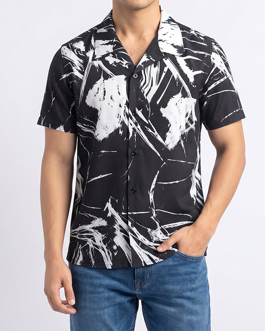 Spark Branded Mens Casual Shirt-Arctic White Linen-Blend MCS-38