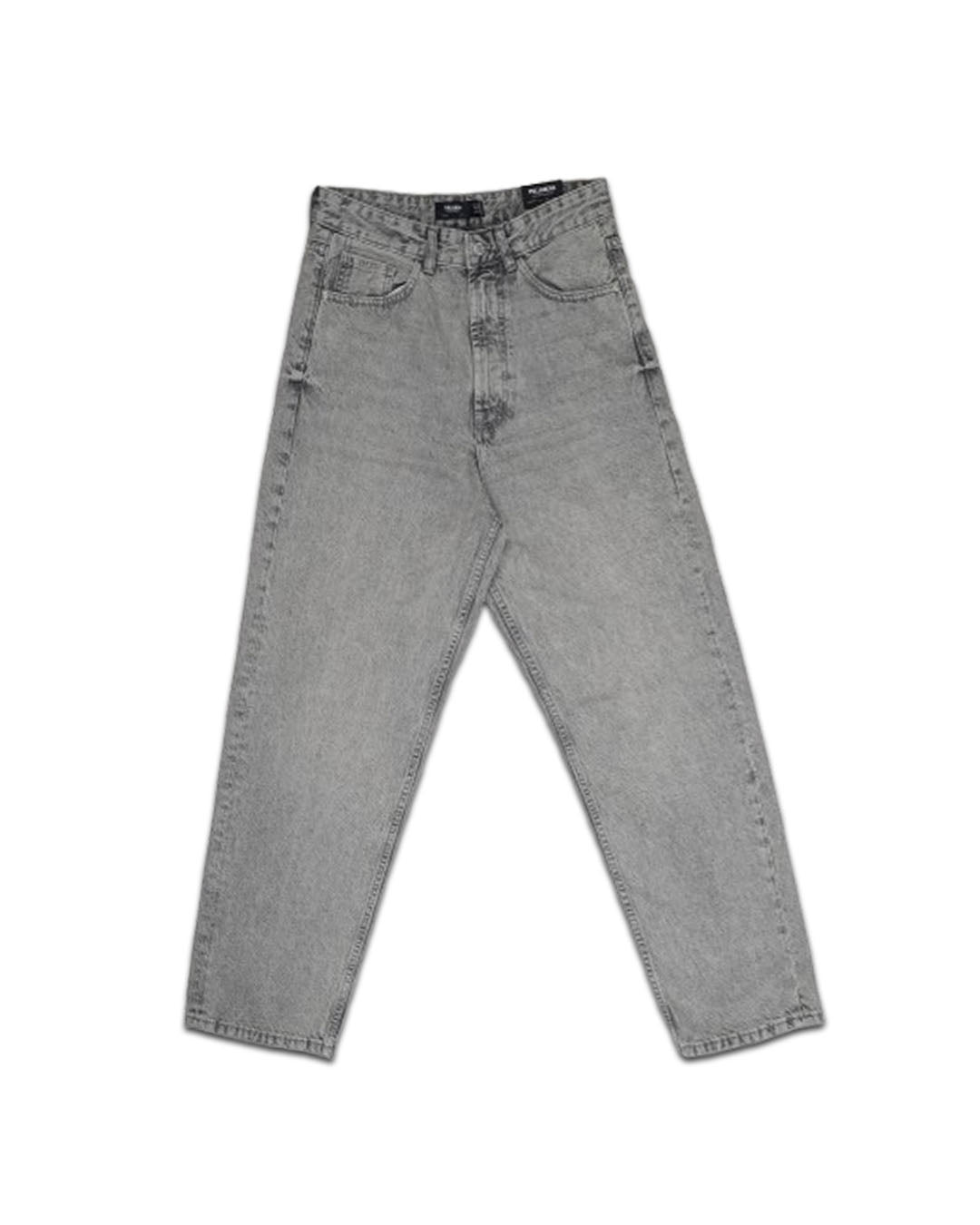 PullNBear Branded Men’s Grey Washed Straight-Leg Denim Jeans MJ-13