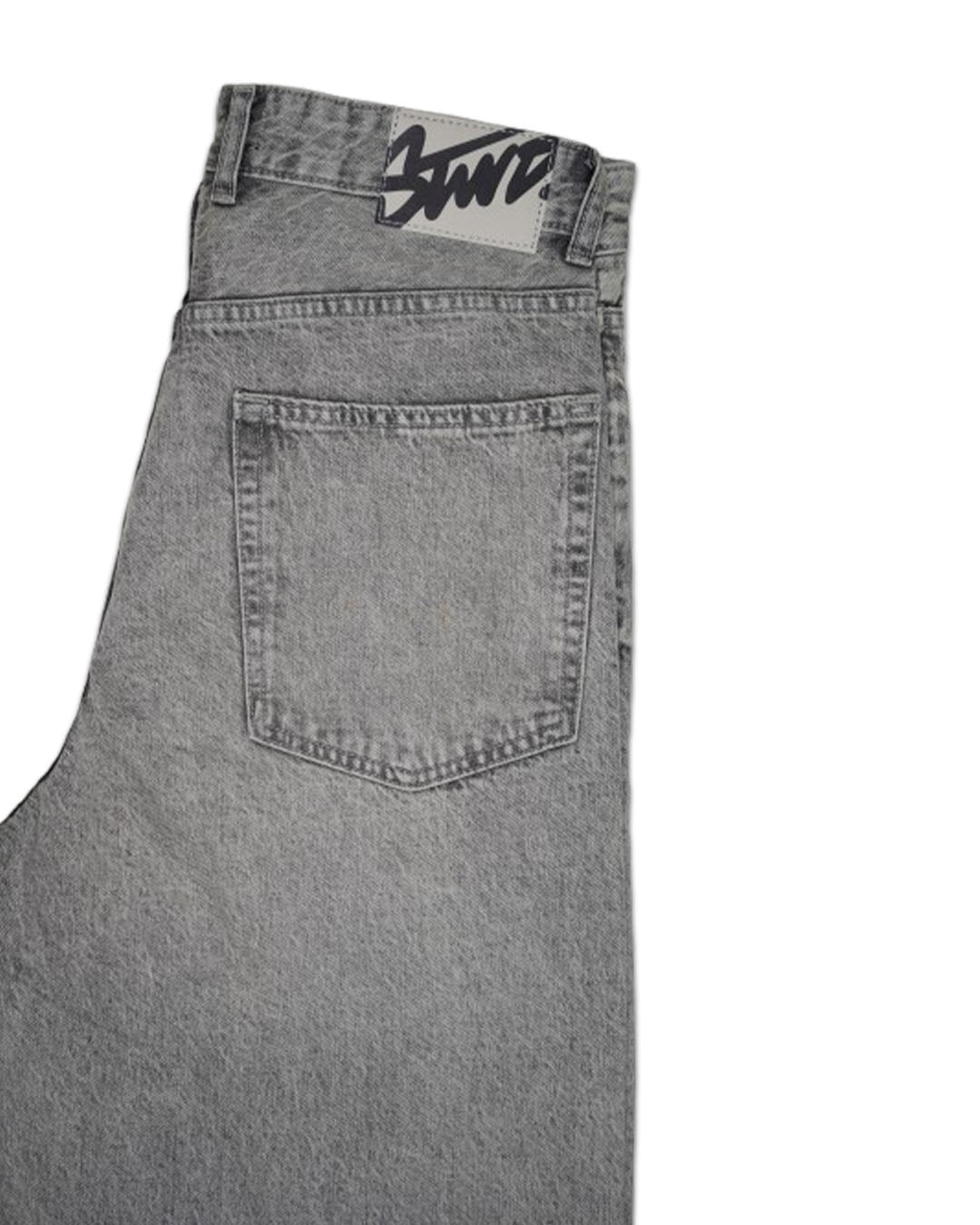 PullNBear Branded Men’s Grey Washed Straight-Leg Denim Jeans MJ-13