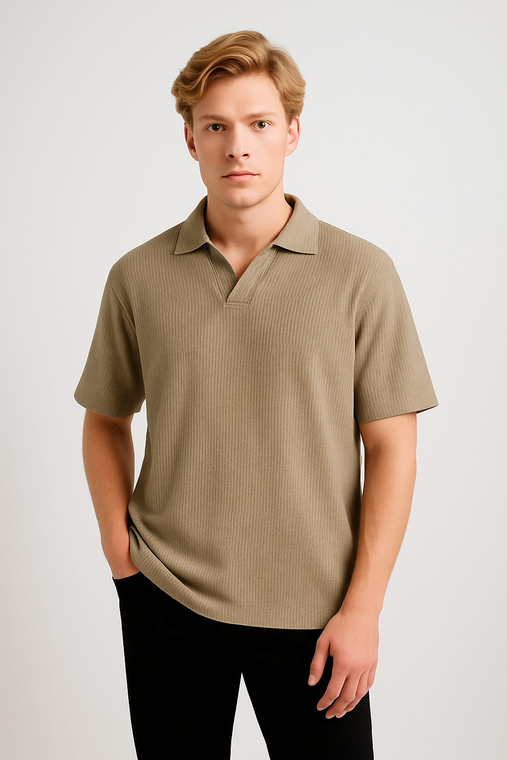 Spark Men's Grey Color Polo T-shirt MPT-01 E-09