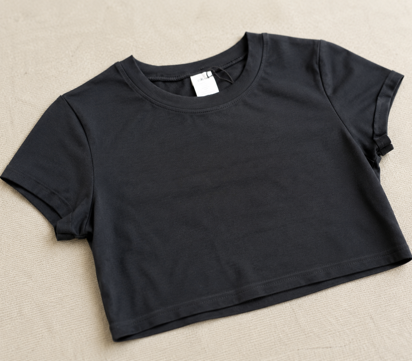 Alos Branded Women’s Crop Tank - Black WTT-21