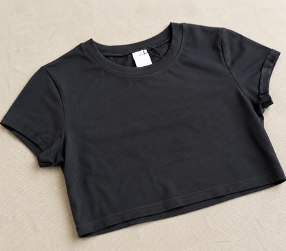 Alos Branded Women’s Crop Tank - Black WTT-21
