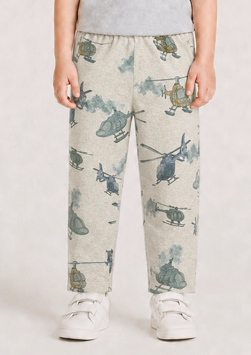 Branded Kids Trouser Helicopter printed KUT-08
