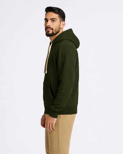 ADONY Branded Men’s Zip-Up Hooded Sweatshirt – Olive Green MZH-14