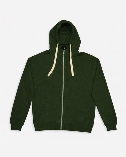 ADONY Branded Men’s Zip-Up Hooded Sweatshirt – Olive Green MZH-14