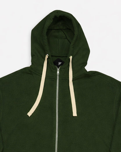 ADONY Branded Men’s Zip-Up Hooded Sweatshirt – Olive Green MZH-14