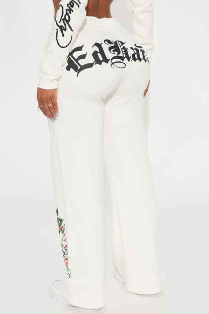 ED HRDY Branded Women's Off White Color Trouser HRD-20