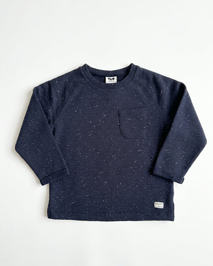 Branded Kids Speckled Fleece Crewneck Sweatshirt SP-45