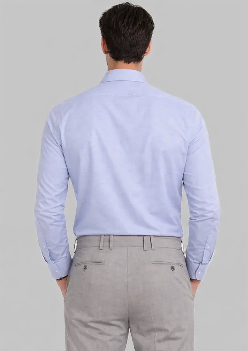 Calvy Klien Branded Men’s Sky Blue Micro Check Shirt MFS-17